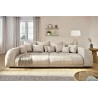 Levana - Big Sofa 5 Sitzer boxspringfederung lounge Sofa in Cord-Stoff
