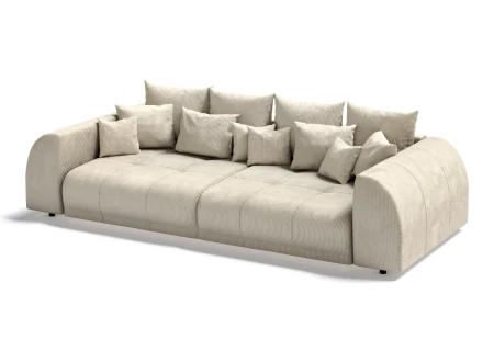 Levana - Big Sofa 5 Sitzer boxspringfederung lounge Sofa in Cord-Stoff