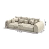 Levana - Big Sofa 5 Sitzer boxspringfederung lounge Sofa in Cord-Stoff