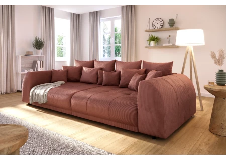 Levana - Big Sofa 5 Sitzer boxspringfederung lounge Sofa in Cord-Stoff