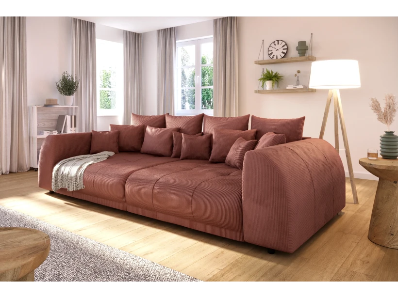 Levana - Big Sofa 5 Sitzer boxspringfederung lounge Sofa in Cord-Stoff