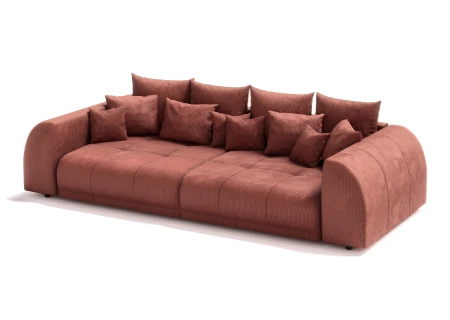 Levana - Big Sofa 5 Sitzer boxspringfederung lounge Sofa in Cord-Stoff
