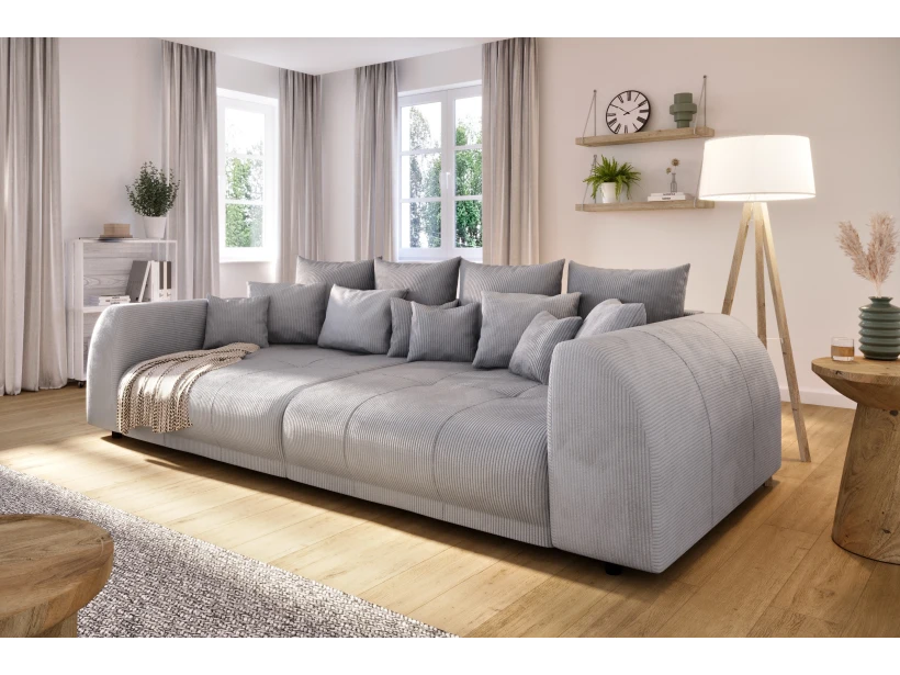 Levana - Big Sofa 5 Sitzer boxspringfederung lounge Sofa in Cord-Stoff
