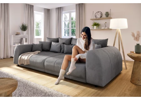 Levana - Big Sofa 5 Sitzer boxspringfederung lounge Sofa in Cord-Stoff