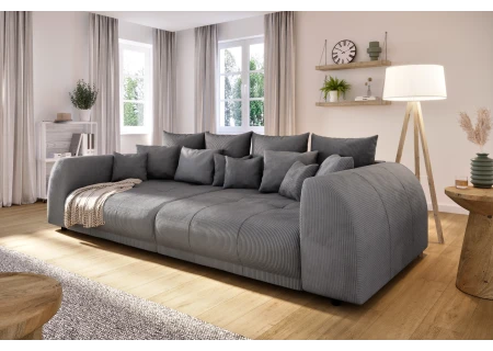 Levana - Big Sofa 5 Sitzer boxspringfederung lounge Sofa in Cord-Stoff
