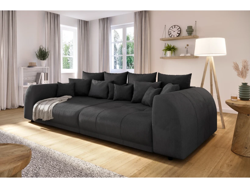 Levana - Big Sofa 5 Sitzer boxspringfederung lounge Sofa in Cord-Stoff