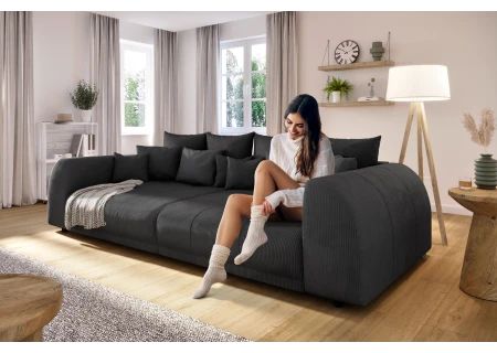 Levana - Big Sofa 5 Sitzer boxspringfederung lounge Sofa in Cord-Stoff
