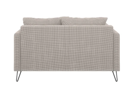 Harmony - Modernes Sofa 2-Sitzer aus Chenille-Stoff mit Hohen Schwarzen Metallfüßen