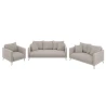 Harmony - Modernes Sofa 2-Sitzer aus Chenille-Stoff mit Hohen Schwarzen Metallfüßen