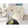 Harmony - Modernes Sofa 2-Sitzer aus Chenille-Stoff mit Hohen Schwarzen Metallfüßen