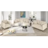 Harmony - Modernes Sofa 2-Sitzer aus Chenille-Stoff mit Hohen Schwarzen Metallfüßen