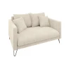 Harmony - Modernes Sofa 2-Sitzer aus Chenille-Stoff mit Hohen Schwarzen Metallfüßen