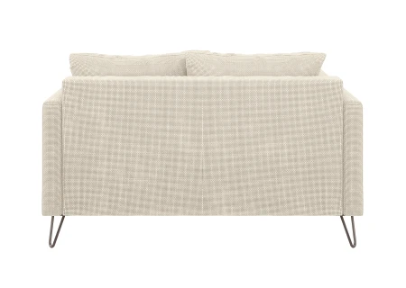 Harmony - Modernes Sofa 2-Sitzer aus Chenille-Stoff mit Hohen Schwarzen Metallfüßen