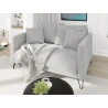 Harmony - Modernes Sofa 2-Sitzer aus Chenille-Stoff mit Hohen Schwarzen Metallfüßen