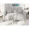 Harmony - Modernes Sofa 2-Sitzer aus Chenille-Stoff mit Hohen Schwarzen Metallfüßen