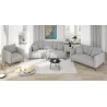 Harmony - Modernes Sofa 2-Sitzer aus Chenille-Stoff mit Hohen Schwarzen Metallfüßen