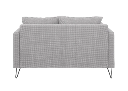 Harmony - Modernes Sofa 2-Sitzer aus Chenille-Stoff mit Hohen Schwarzen Metallfüßen