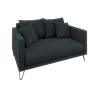 Harmony - Modernes Sofa 2-Sitzer aus Chenille-Stoff mit Hohen Schwarzen Metallfüßen