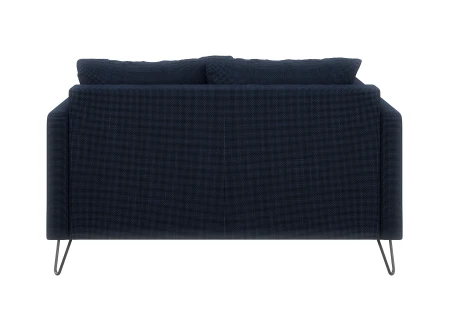 Harmony - Modernes Sofa 2-Sitzer aus Chenille-Stoff mit Hohen Schwarzen Metallfüßen