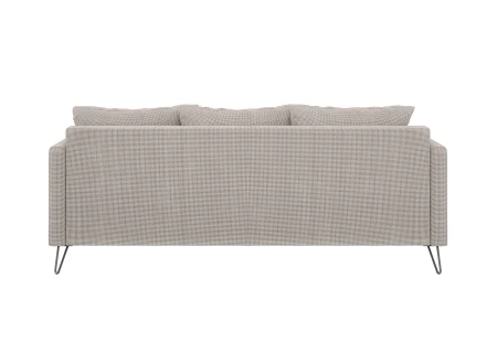 Harmony - Modernes Sofa 3-Sitzer aus Chenille-Stoff mit Hohen Schwarzen Metallfüßen