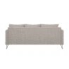 Harmony - Modernes Sofa 3-Sitzer aus Chenille-Stoff mit Hohen Schwarzen Metallfüßen