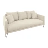 Harmony - Modernes Sofa 3-Sitzer aus Chenille-Stoff mit Hohen Schwarzen Metallfüßen