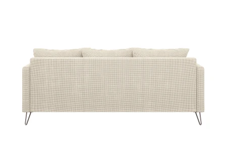 Harmony - Modernes Sofa 3-Sitzer aus Chenille-Stoff mit Hohen Schwarzen Metallfüßen