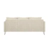 Harmony - Modernes Sofa 3-Sitzer aus Chenille-Stoff mit Hohen Schwarzen Metallfüßen