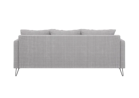 Harmony - Modernes Sofa 3-Sitzer aus Chenille-Stoff mit Hohen Schwarzen Metallfüßen