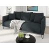 Harmony - Modernes Sofa 3-Sitzer aus Chenille-Stoff mit Hohen Schwarzen Metallfüßen