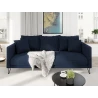 Harmony - Modernes Sofa 3-Sitzer aus Chenille-Stoff mit Hohen Schwarzen Metallfüßen