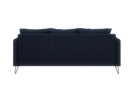 Harmony - Modernes Sofa 3-Sitzer aus Chenille-Stoff mit Hohen Schwarzen Metallfüßen