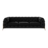 Natalie - Chesterfield Sofa 3-Sitzer mit Goldene Metall Füßen