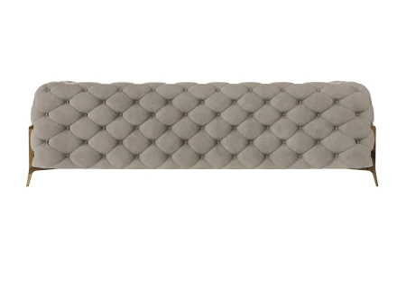 Natalie - Chesterfield Sofa 3-Sitzer mit Goldene Metall Füßen