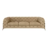 Natalie - Chesterfield Sofa 3-Sitzer mit Goldene Metall Füßen