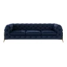 Natalie - Chesterfield Sofa 3-Sitzer mit Goldene Metall Füßen