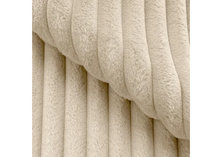 Mollis - Ecksofa mit Schlaffunktion und Bettkasten aus Plüschcord mit schöner Sitzkomfort