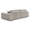 Mollis - Ecksofa mit Schlaffunktion und Bettkasten aus Plüschcord mit schöner Sitzkomfort