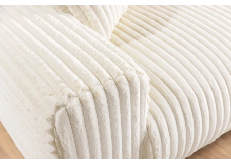 Mollis - Sofa 2 Sitzer aus Plüschcord mit schöner Sitzkomfort