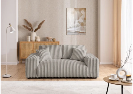 Mollis - Sofa 2 Sitzer aus Plüschcord mit schöner Sitzkomfort