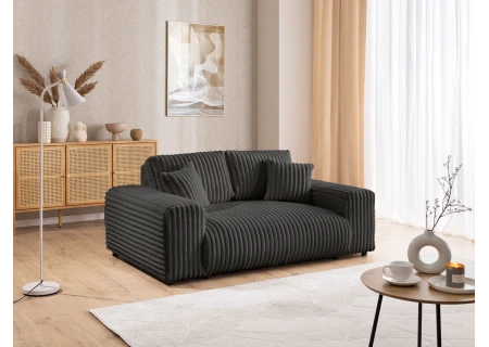 Mollis - Sofa 2 Sitzer aus Plüschcord mit schöner Sitzkomfort