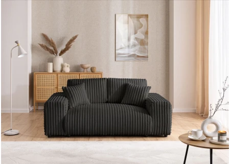 Mollis - Sofa 2 Sitzer aus Plüschcord mit schöner Sitzkomfort