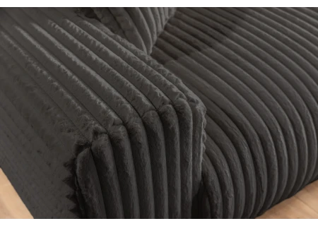 Mollis - Sofa 2 Sitzer aus Plüschcord mit schöner Sitzkomfort