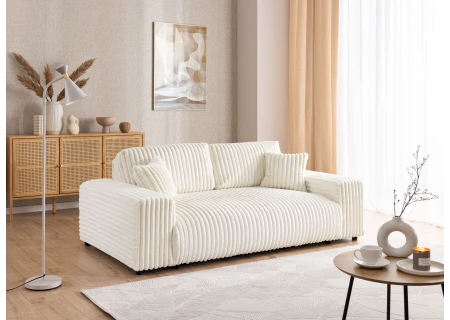 Mollis - Sofa 3 Sitzer aus Plüschcord mit schöner Sitzkomfort