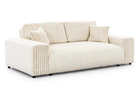 Mollis - Sofa 3 Sitzer aus Plüschcord mit schöner Sitzkomfort