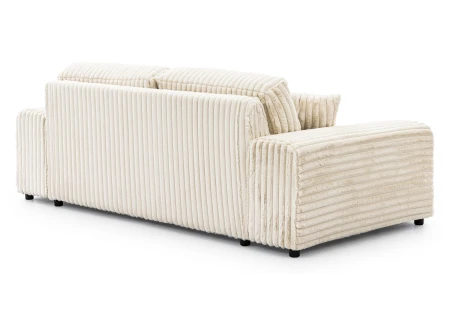 Mollis - Sofa 3 Sitzer aus Plüschcord mit schöner Sitzkomfort