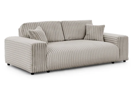 Mollis - Sofa 3 Sitzer aus Plüschcord mit schöner Sitzkomfort