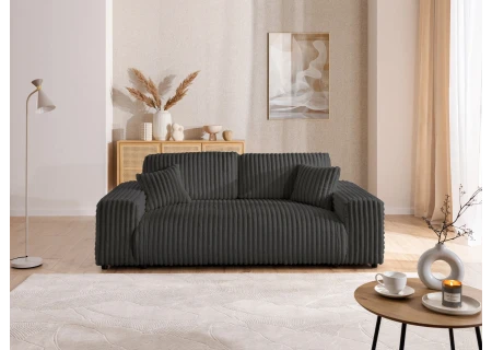 Mollis - Sofa 3 Sitzer aus Plüschcord mit schöner Sitzkomfort
