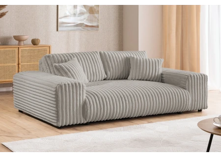 Mollis - Sofa 3 Sitzer aus Plüschcord mit schöner Sitzkomfort