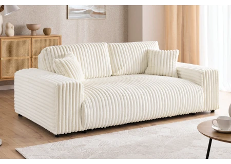 Mollis - Sofa 2 Sitzer aus Plüschcord mit schöner Sitzkomfort